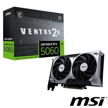 MSI VENTUS GeForce RTX 5060 8GB 2X OC 顯示卡