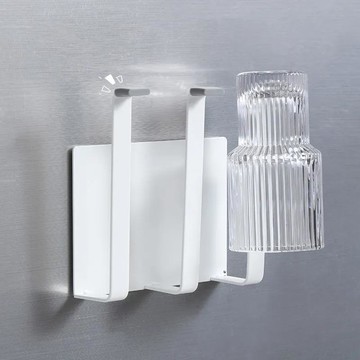 日式廚房磁吸板置物架子琺瑯板配件墻面調料刀架掛鉤冰箱外側收納 h8051