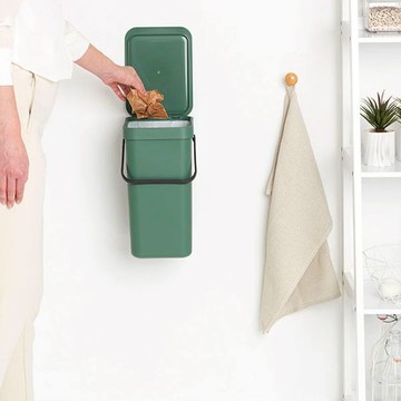 Brabantia 多功能餐廚置物桶12L-冷杉綠