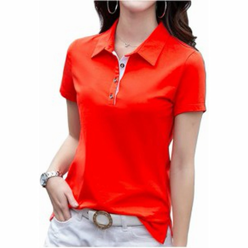 ポロシャツ レディース 半袖ポロシャツ トップス 通販 Lineポイント最大get Lineショッピング