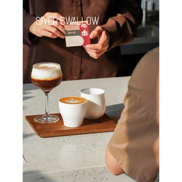 銀時燕咖啡杯白玉瓷精品手沖咖啡品鑒杯聞香杯子Combo奶咖杯150ml