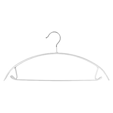 上手家居 加厚耐用多功能半圓 防滑衣架x5  白色  1組