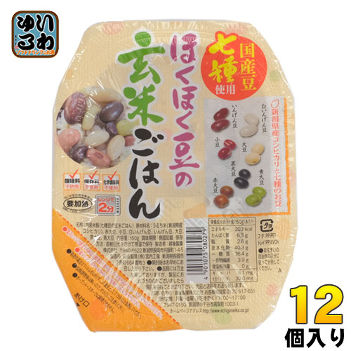 越後製菓 ほくほく豆の玄米ごはん 150g 12個入り