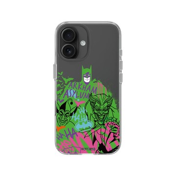 iPhone 16 Clear Case（相機按鈕） 透明 - Joker - 小丑與蝙蝠俠塗鴉款