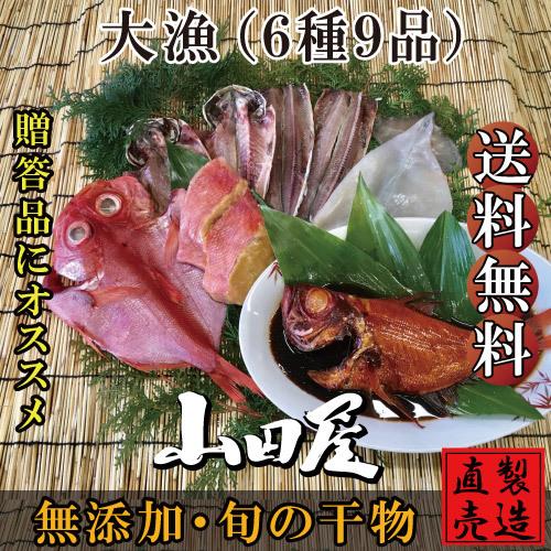 干物 ひもの 伊豆 海産物 大漁 6種9品 詰め合わせ セット あじ 金目鯛 煮付け 姿煮 お歳暮 お年賀 お礼 お中元 父の日 母の日 敬老の日 ギフト