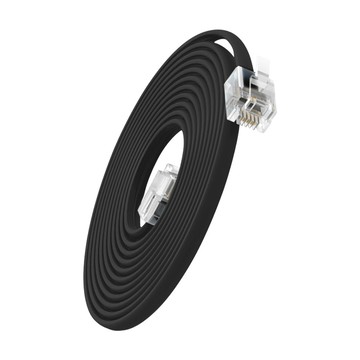 台灣霓虹 UL20251無氧銅線28AWG4芯電話扁平線20米 RJ11 6P4C電話線