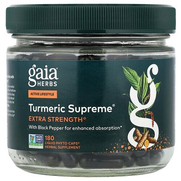 Gaia Herbs, 姜黃 Supreme®，180 粒液體 Phyto-Caps® 膠囊