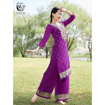 P288依曼異域風情印度舞服民族風女民族服飾紗麗旁遮比褲子兩件套