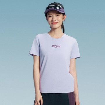 【PONY】小空調冰棉T 抑菌抗臭 冰感顆料降溫 春遊山系繡印 女款 - 雙色