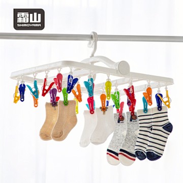 日本霜山 彩虹折疊式晾曬架(28夾)