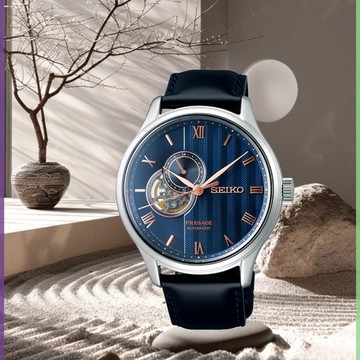 SEIKO_精工 SEIKO Presage 開芯機械錶 SSA441J1 (4R39-00W0B) 黑面金屬感 紳士腕錶