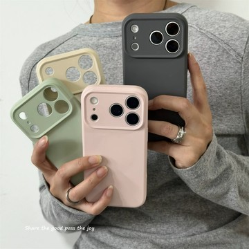 簡約膚感奶油純色磁吸殼 iphone17promax手機殼16 15 14 13 蘋果防摔保護殼 不撞款