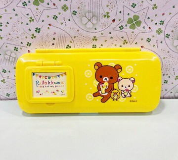 【震撼精品百貨】Rilakkuma San-X 拉拉熊懶懶熊 拉拉熊筆盒-黃#19061 震撼日式精品百貨