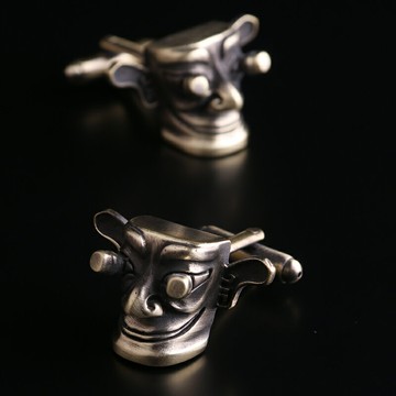 三星堆太陽神鳥祈福神官袖口袖扣生日禮物男士法式襯衫袖扣袖釘