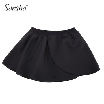三沙Sansha兒童芭蕾舞服練功服 一片裙半身雪紡紗裙松緊腰 搭體服