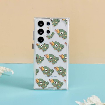 嗚比的朋友綠豆警長亂花防摔透明SAMSUNG手機殼