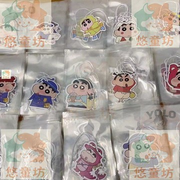 臺灣-出貨🔥百款蠟筆小新車載香片 卡通香薰卡片 持久淡香 室內車用掛式客製化 車載香片 香薰卡片 車用香片