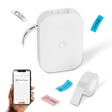 跨境標簽打印機便攜藍牙迷你家用熱敏標簽機收納廚房標記打印機【Snowbelle優選】