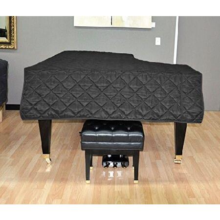 Kawai RX1 Piano Cover 5'5" Quilted Black Nylon with Side Splits