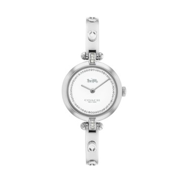 【Coach】經典馬車奢華璀璨時尚鋼帶腕錶-優雅銀/CO14504081
