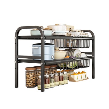 【品樂生活】可調式下水槽伸縮置物架/流理臺置物架/廚房收納架/伸縮置物架/洗手台架/伸縮架