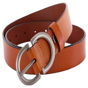 本革職人 中性雙C造型扣頭針扣式真皮皮帶  105cm  棕色