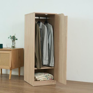 【咱的厝】DIY迪克單門衣櫃/衣櫥/櫥櫃/收納櫃 (淺橡色/深橡色)