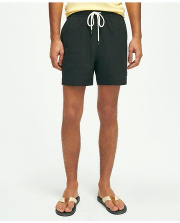 Brooks Brothers Men's 5" Stretch Swim Trunks | Black | Size Medium