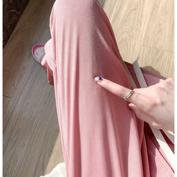 🚀台灣出貨+虧本衝評🚀日本🇯🇵 冰絲闊腿褲女夏薄款2026新款高腰顯瘦寬松直筒垂感休閑西裝褲