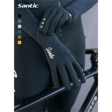 Santic森地客冬季防風保暖自行車觸屏騎行手套全指山地公路車男女