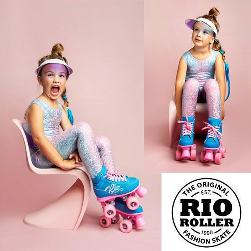 ローラースケート クワッドスケート RIO ROLLER リオローラー LUMINA Blue-Pink | LINEブランドカタログ