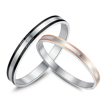 情人手環．真愛永恆．客製刻字．白鋼手鐲