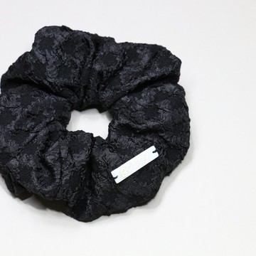 【客製化刺繡】goody黑色暗花紋髮圈