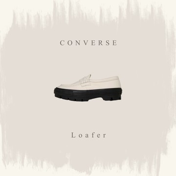 CONVERSE 匡威 白黑拼接 樂福鞋 ALL STAR CHUNK LOAFER 復古 厚底 日本限定 31314201/預購