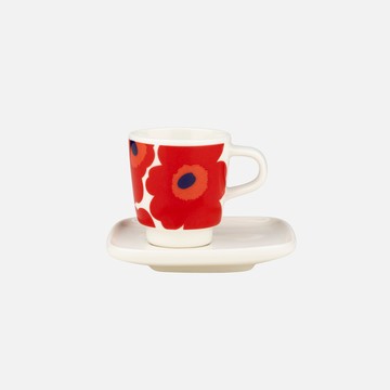【MARIMEKKO】Oiva Unikko  Espresso 杯盤組