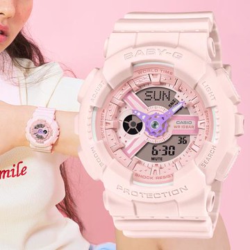 CASIO BABY-G 柔和色彩 雙顯腕錶 BA-110AH-4A