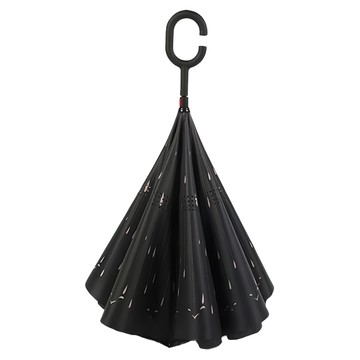 德國創意自動反向傘 550g  流星雨 黑色