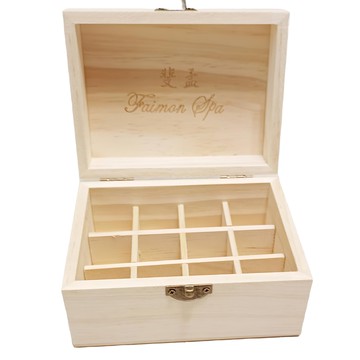 斐孟spa精油收藏盒 多款精油收藏/生活多功能使用 12格  1個  原木色