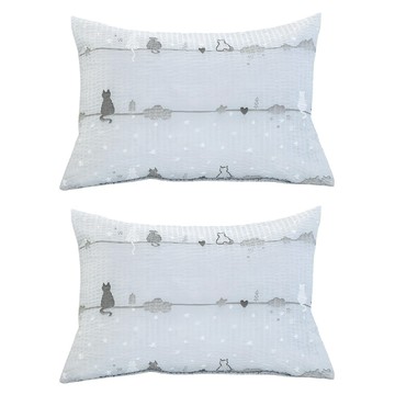 g BEDDING 泡泡紗夏季涼枕套 2入  灰色  40 x 60cm  1組
