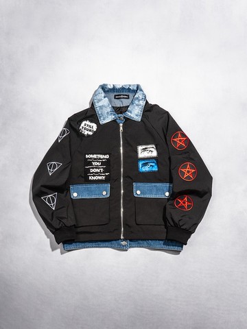 層疊設計飛行員夾克 / 黑色 / F尺寸 / hellcatpunks / hcp-jkt-0003