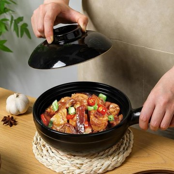 煲仔飯小砂鍋燉鍋耐高溫家用商用茄子煲黃燜雞煤氣灶側把E18