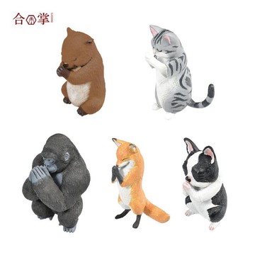【正品】Yell正版扭蛋玩具 合掌祈福動物4 動物合掌造型貓咪猩猩狐貍 現貨