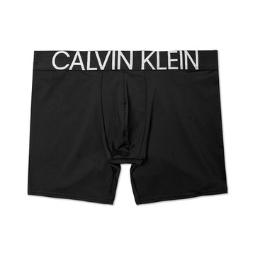 CK 經典長版文字貼身四角內褲-黑色