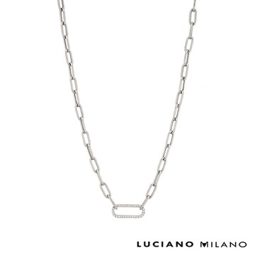 LUCIANO MILANO 曙光純銀項鍊(白K色)