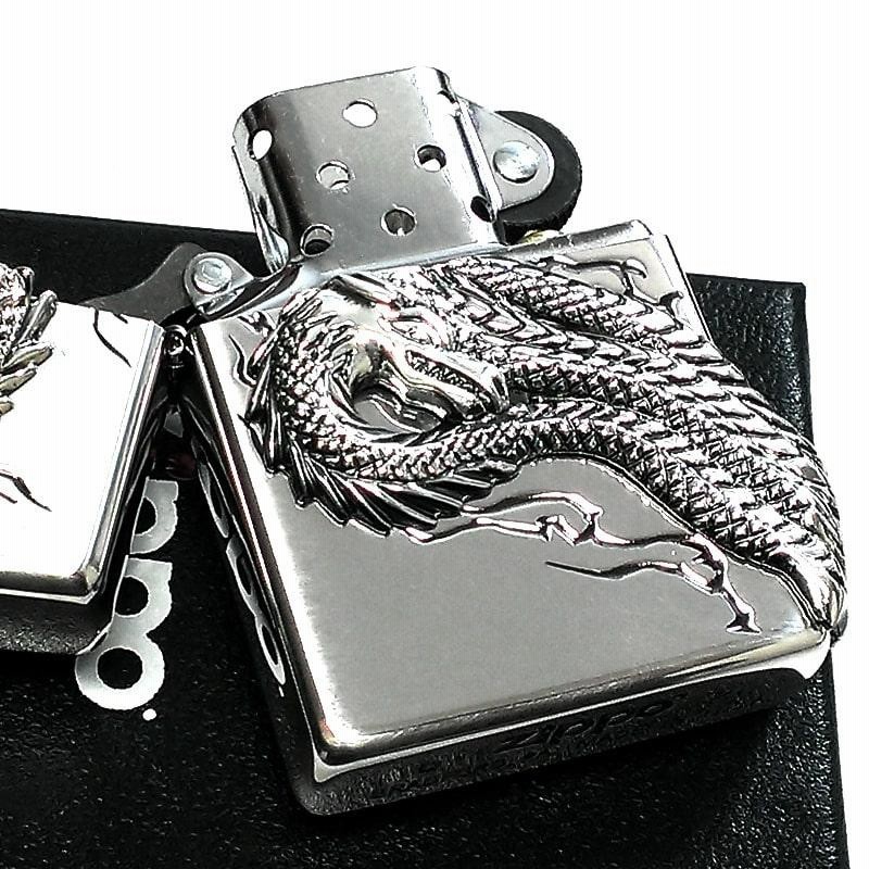 ZIPPO ヤマタノオロチ ジッポ ライター 和柄 八岐大蛇 シルバー