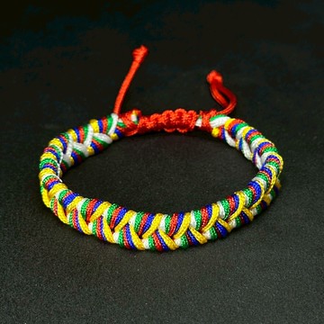 1218 財神法會加持✦五財神 x 五色金剛繩手環 手工繩編 S25AX18-W1