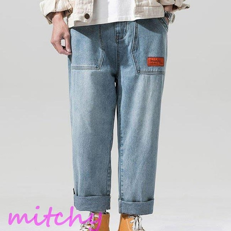 デニム ジーンズ メンズ ワイド ボトムス 大きいサイズ 細身 春 夏 秋 冬 デニムパンツ アンクル 30代 40代 デニム ジーンズ ンズファッション ブルー 通販 Lineポイント最大0 5 Get Lineショッピング