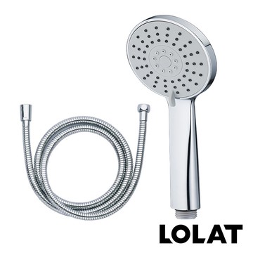 【LOLAT羅力】三段舒緩按摩蓮蓬頭含管HS336CP+OS230