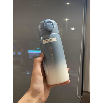 保溫杯女網紅學生清新簡約ins風情侶杯子彈跳蓋304不銹鋼便攜水杯