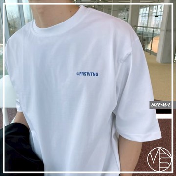 【MKST.STUDIO】🇰🇷 韓國 簡約 FRSTVTNG © 小字 短TEE 短袖 韓國男裝 男生上衣 (02504